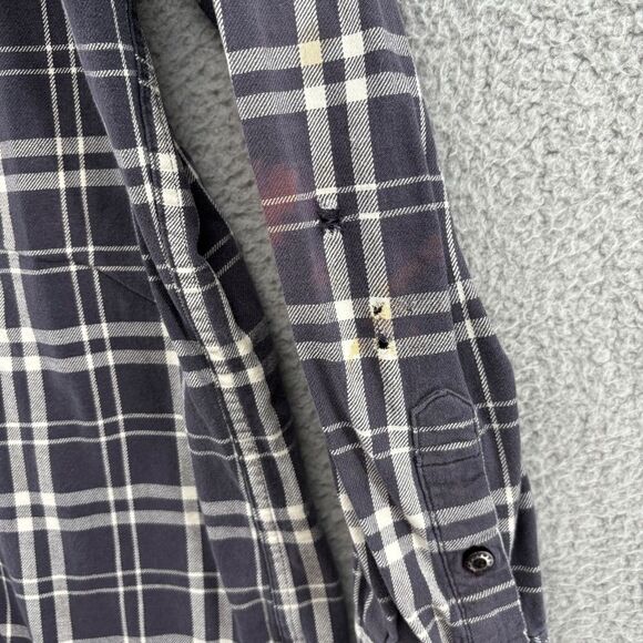The Hundreds Flannel Shirt Plaid Mens Large Distressed - Picture 4 of 11